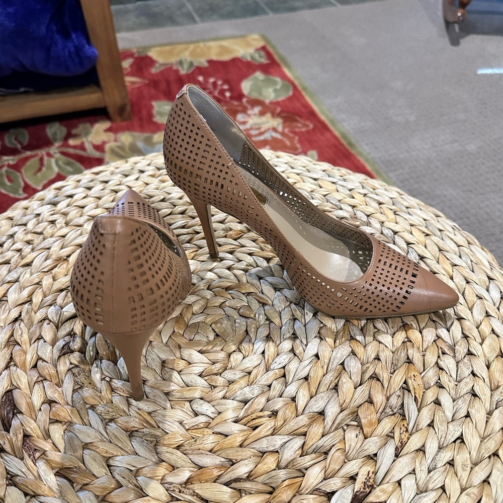 Bcbgeneration Tan Cutout Heels - image 4